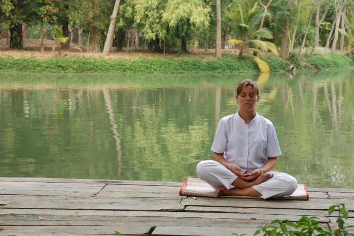 Meditation By The Lake Free Stock Photo - Public Domain Pictures